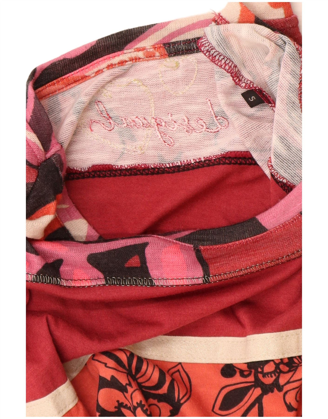 Top grafic pentru femei Desigual cu mânecă lungă UK 10 mic, multicolor, floral