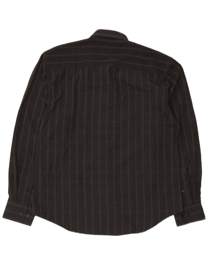 Cămașă pentru bărbați Pierre Cardin Poliester caros negru mediu