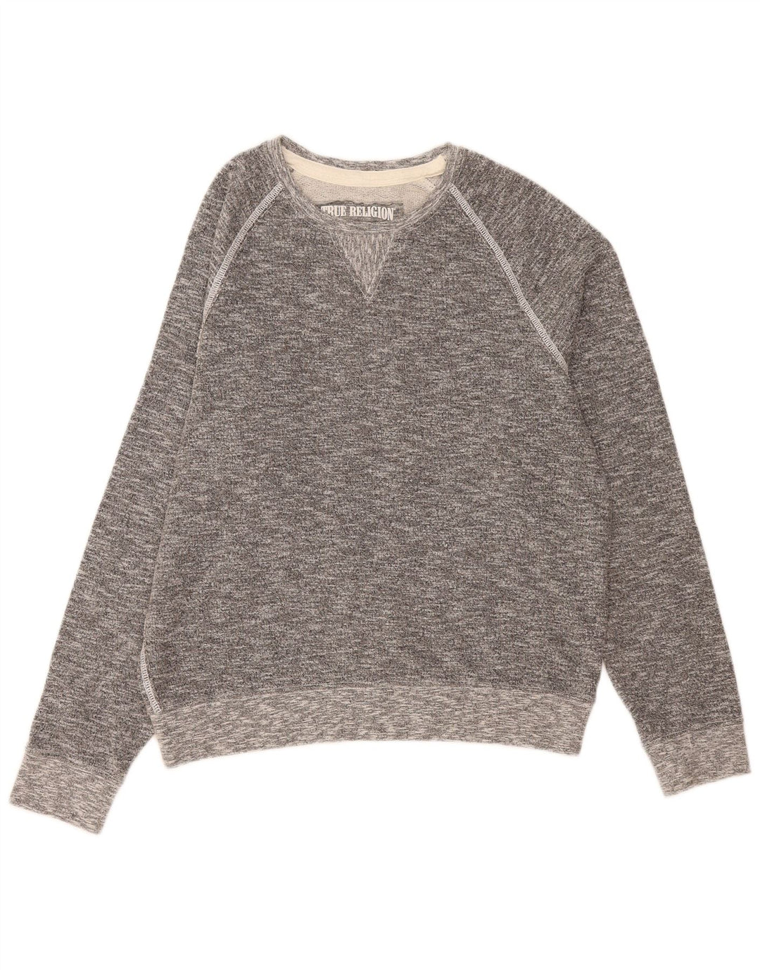 True Religion Hanorac pentru bărbați Jumper XL, bumbac cu pete gri