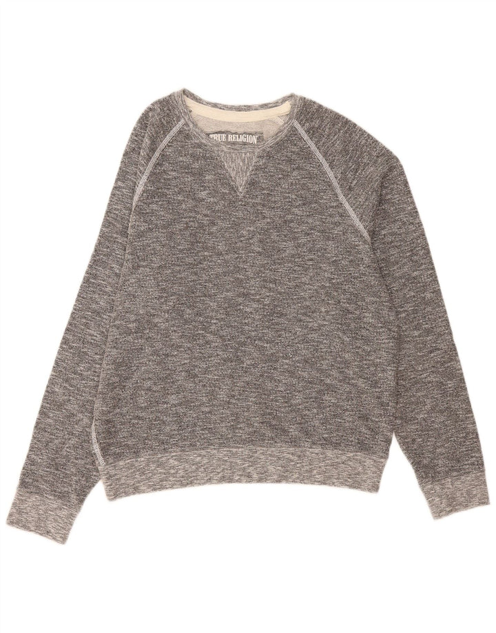 True Religion Hanorac pentru bărbați Jumper XL, bumbac cu pete gri