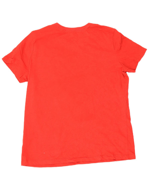 Tricou grafic Nike Dri Fit pentru femei Top UK 16, mare, roșu, bumbac