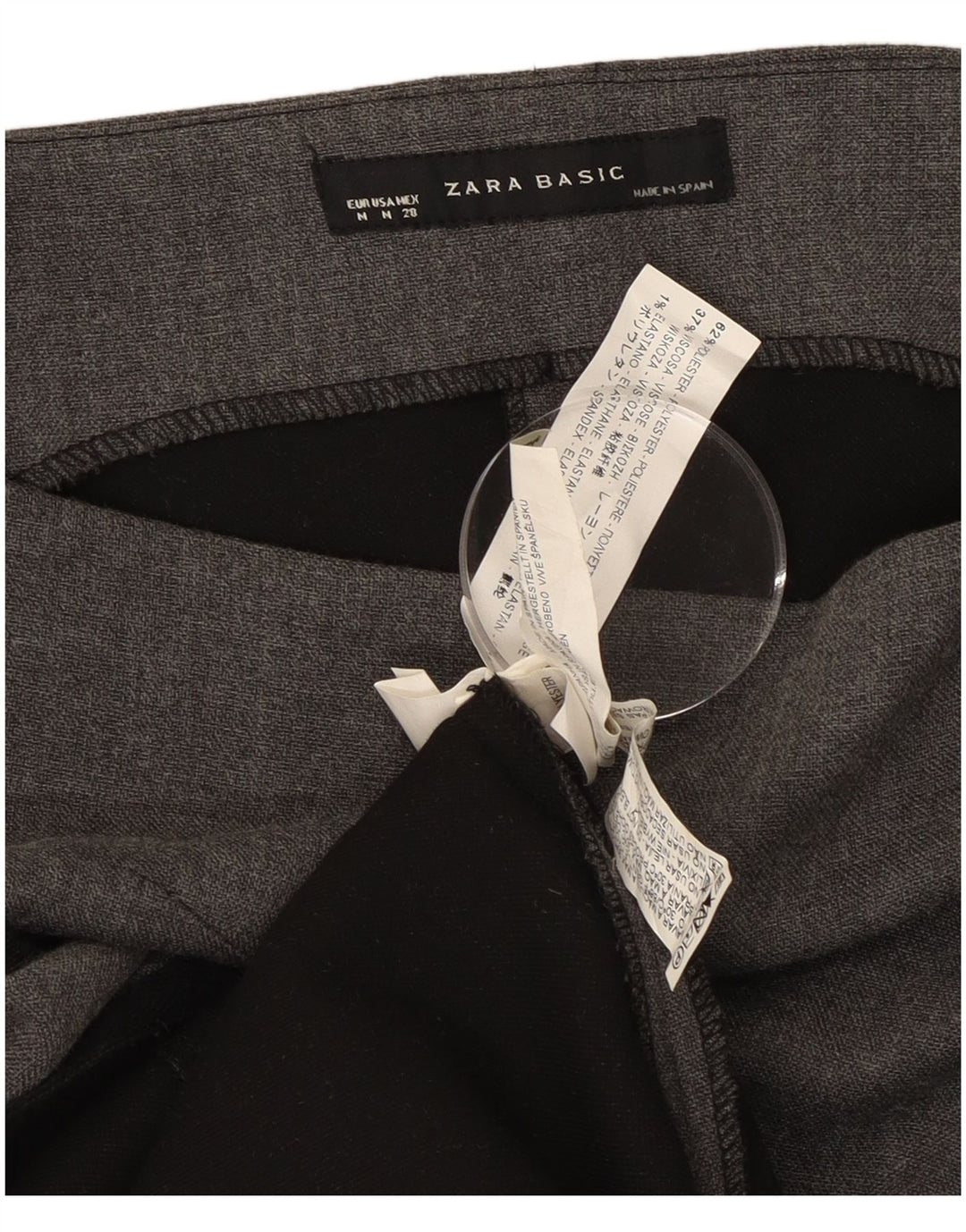 Rochie teacă fără mâneci pentru femei Zara UK 12 Medium Gri Poliester