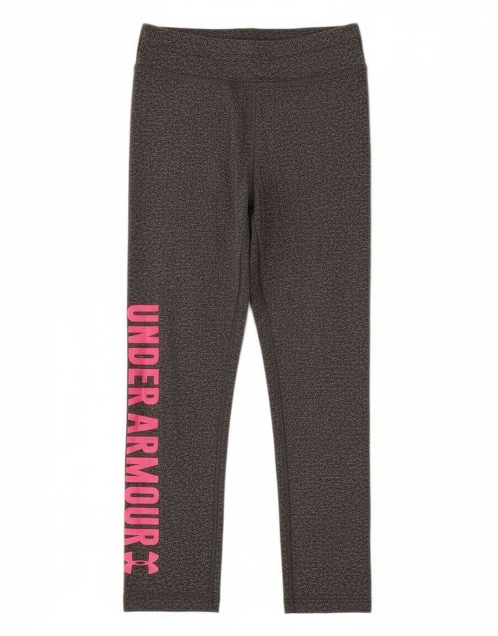 Jambiere grafice pentru fete Under Armour 4-5 ani, gri pete