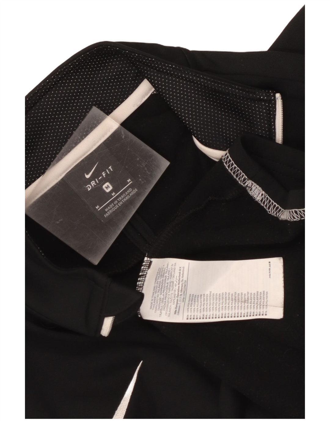 Top de trening pentru bărbați Dri Fit, cu fermoar și gât, negru, colorblock