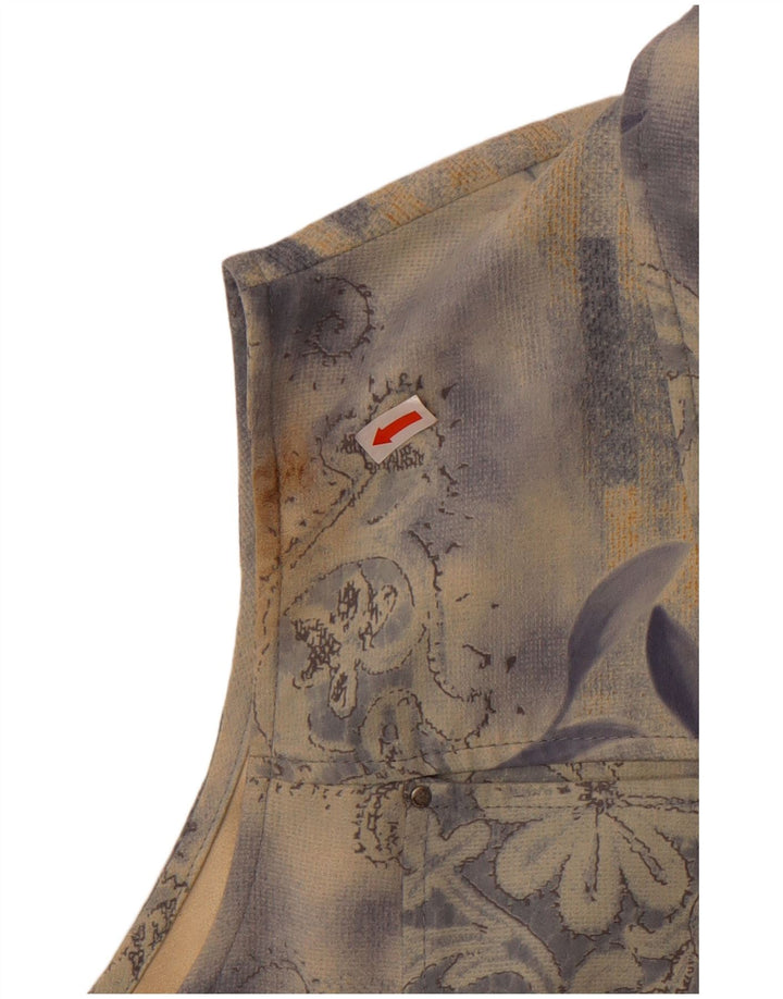 Gilet pentru femei Belle Surprise UK 14, mare, albastru, cu flori din poliester