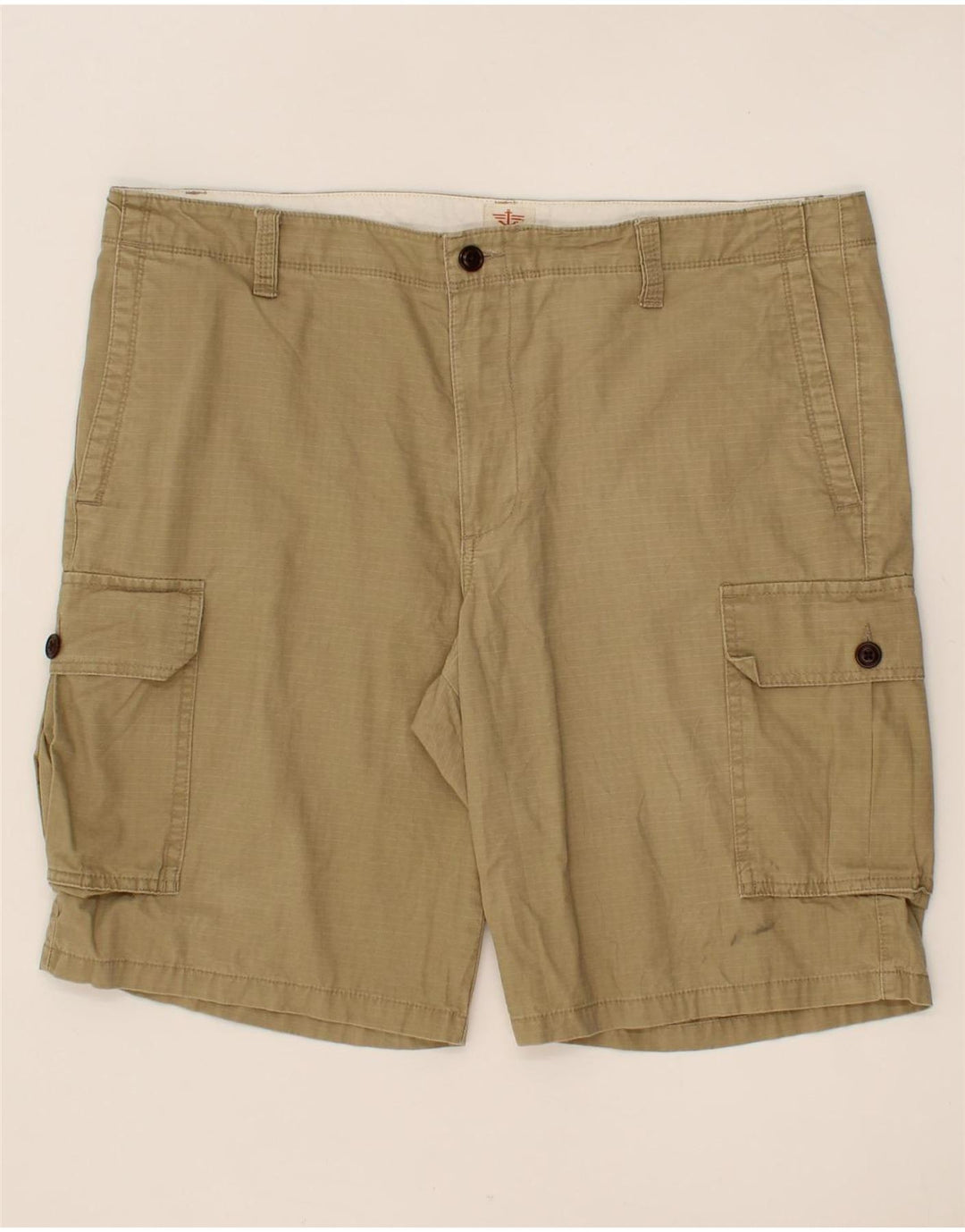 DOCKERS Mens Cargo Shorts W38 XL Beige Check Cotton Vintage Dockers and Second-Hand Dockers from Messina Hembry 