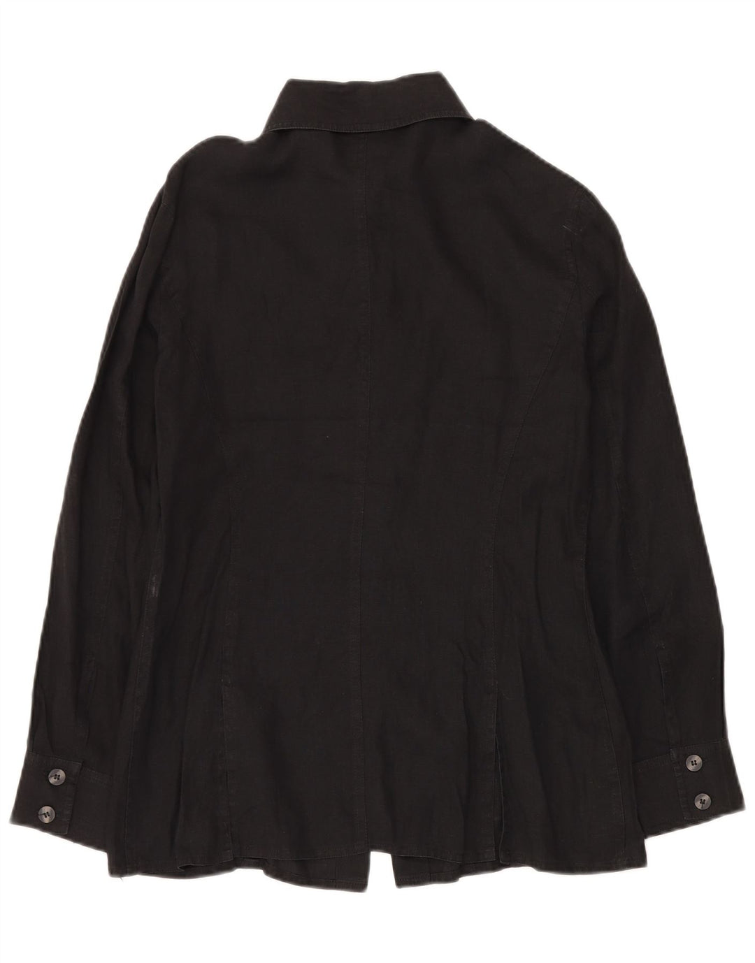 Bluză cămașă supradimensionată pentru femei LUISA SPAGNOLI UK 10 Small Black Flax