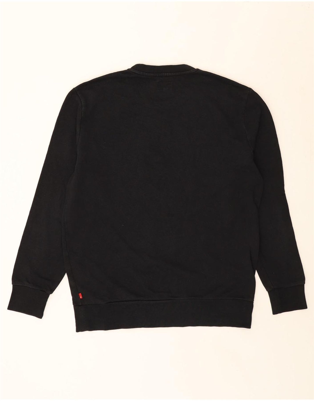 LEVI'S Mens Graphic Sweatshirt Jumper Large Black Cotton Vintage Levi's and Second-Hand Levi's from Messina Hembry 