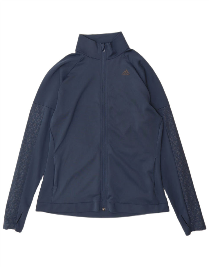 Jachetă de top pentru trening Climalite Adidas pentru femei UK 18 XL, poliester bleumarin