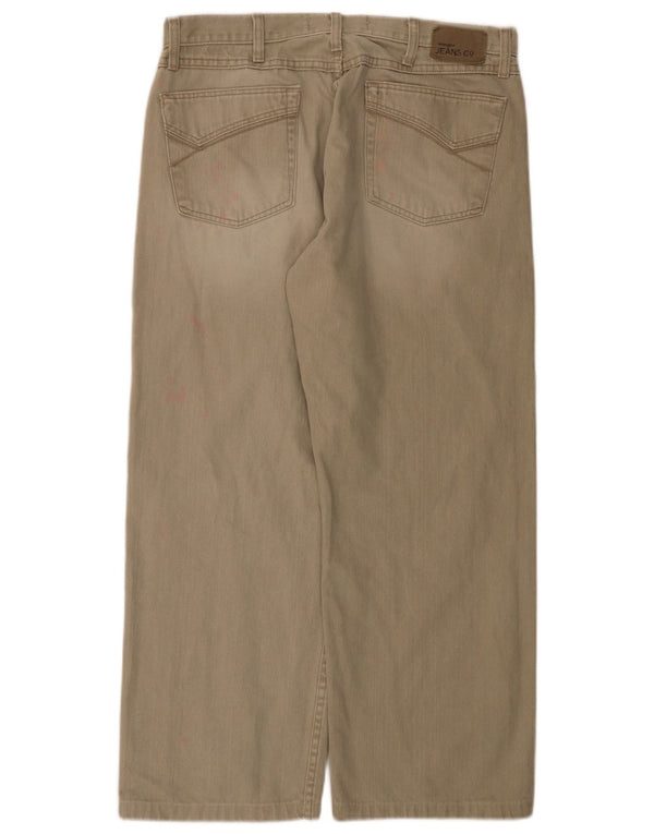 Blugi largi pentru bărbați Wrangler W34 L30 bumbac bej