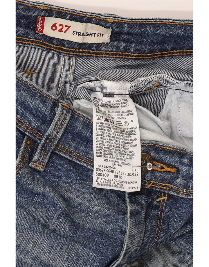 Blugi drepti pentru bărbați Levi's 627 W30 L32 Bumbac albastru
