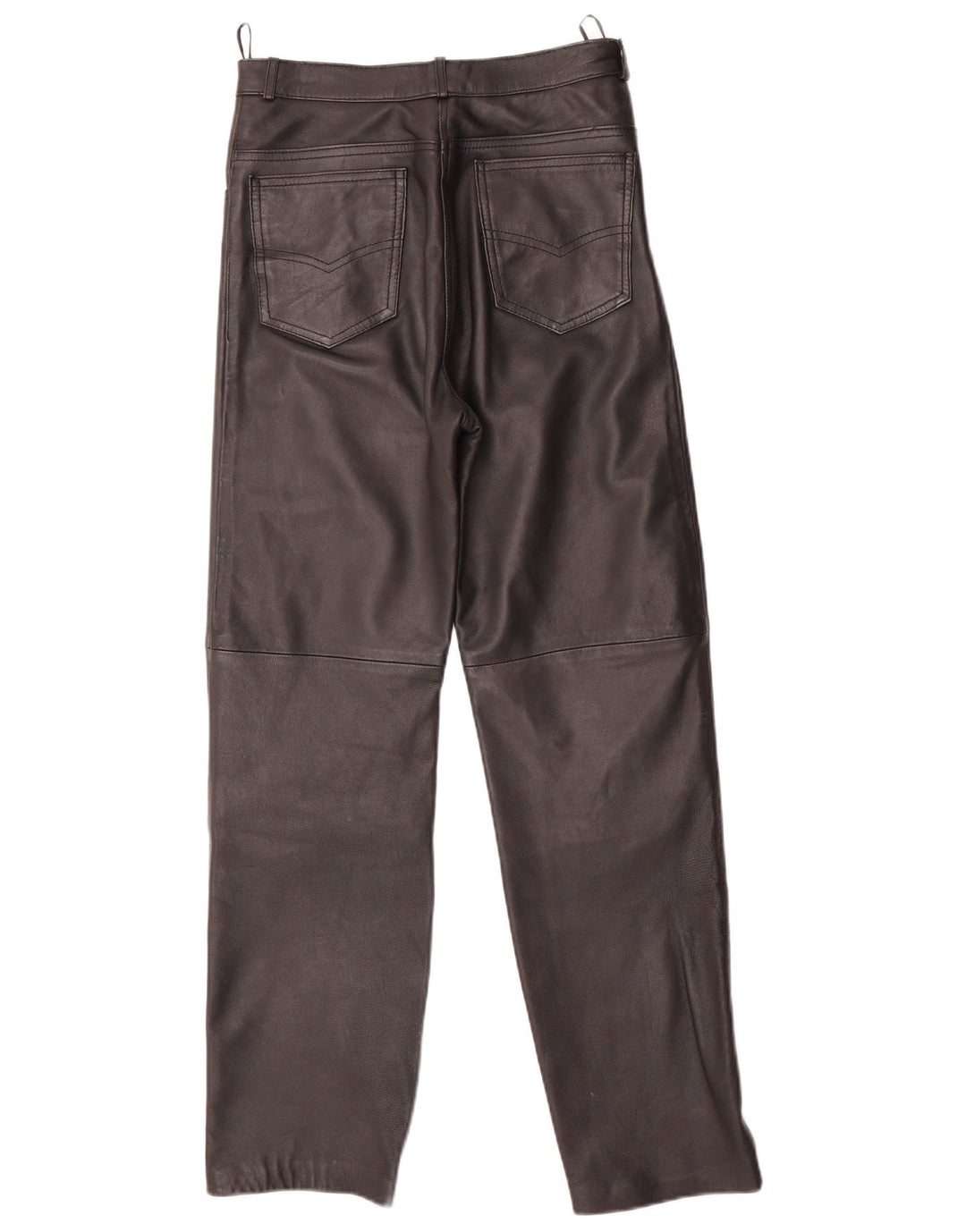 Pantaloni drepti pentru femei VINTAGE EU 40 Medium W28 L29 Piele neagră