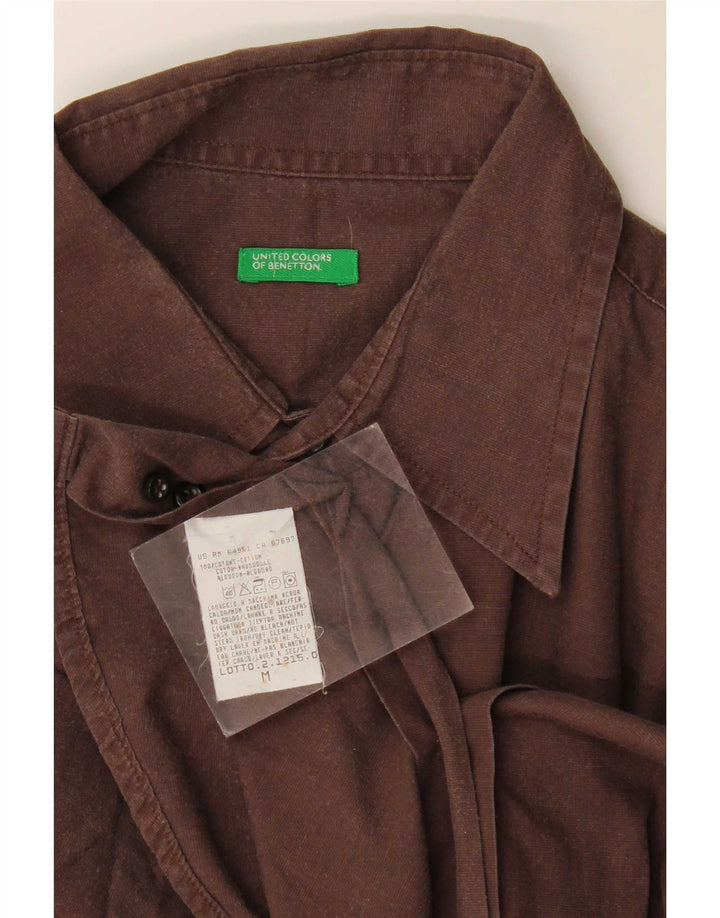 Cămașă pentru bărbați Benetton Bumbac Burgundy Mediu