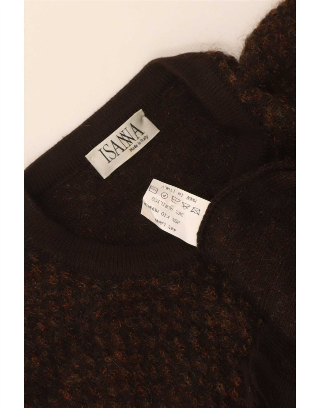 Pulover Cardigan Vintage pentru Damă UK 16 Mare Lână Maro