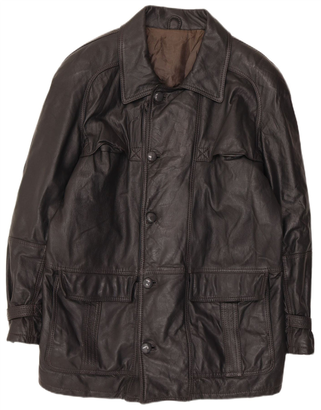 Geacă de piele vintage pentru bărbați IT 52 XL gri