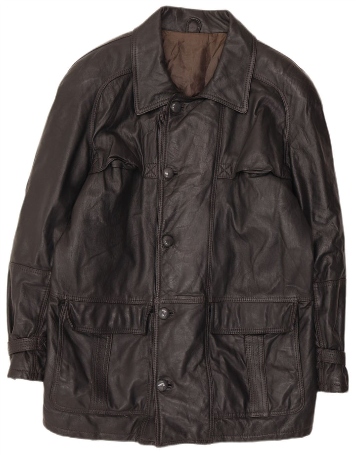 Geacă de piele vintage pentru bărbați IT 52 XL gri