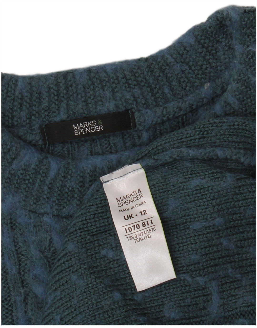 Rochie mini jumper pentru femei Marks & Spencer UK 12 Medium Blue Flecked