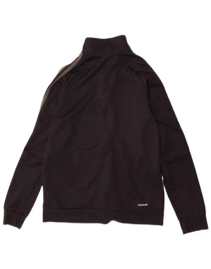 Jachetă Adidas Aeroready pentru trening pentru băieți 13-14 ani, poliester negru