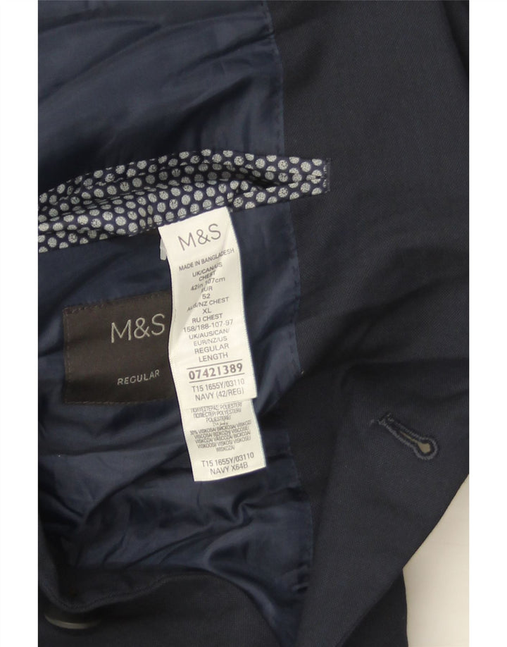 Jachetă pentru bărbați Marks & Spencer, cu 2 nasturi, UK 42, mare, bleumarin