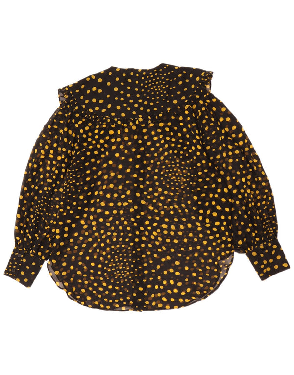 Bluză cămașă supradimensionată pentru femei Topshop UK 10 Poliester cu pete negre mici