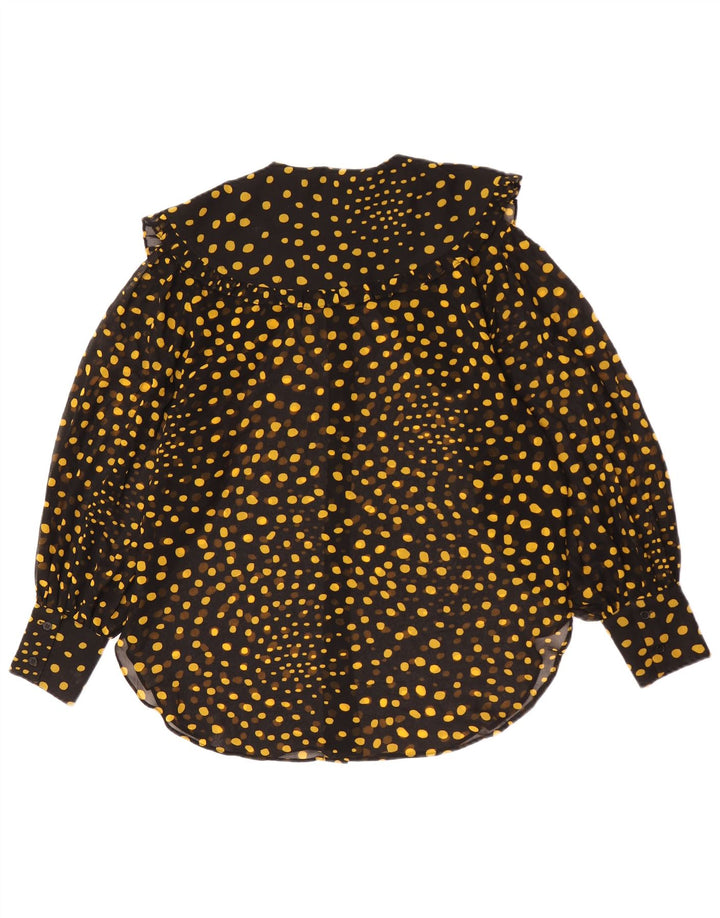 Bluză cămașă supradimensionată pentru femei Topshop UK 10 Poliester cu pete negre mici