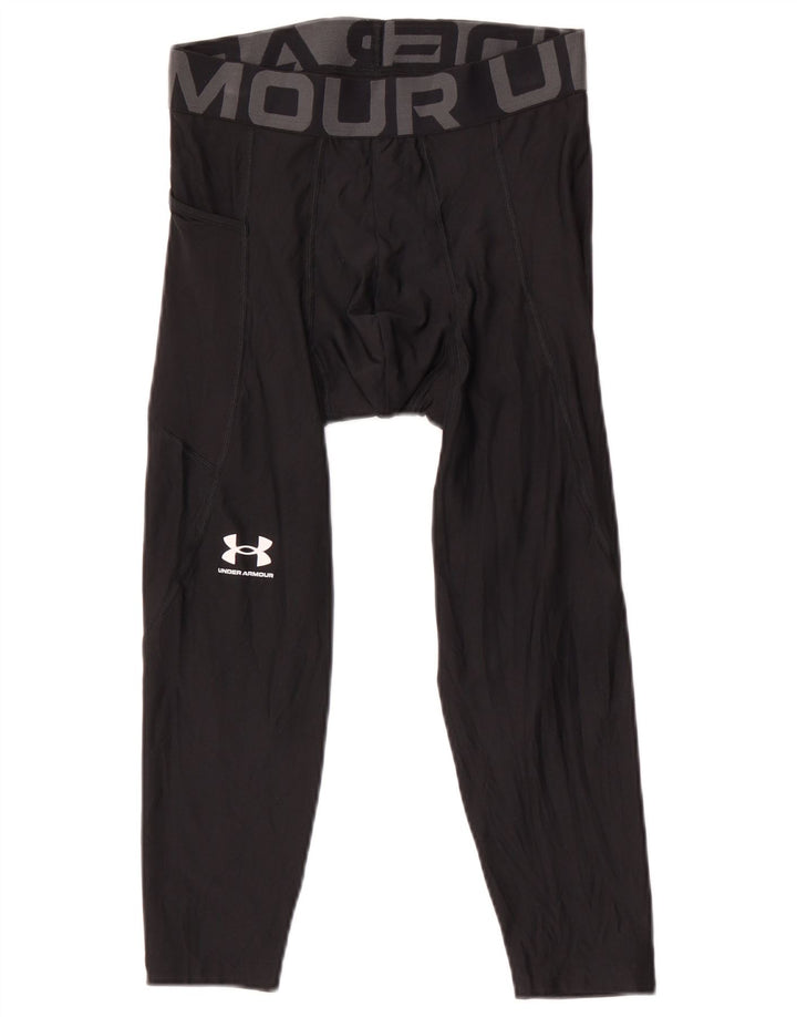 Leggings Capri Under Armour pentru bărbați Heat Gear Graphic, negru mediu