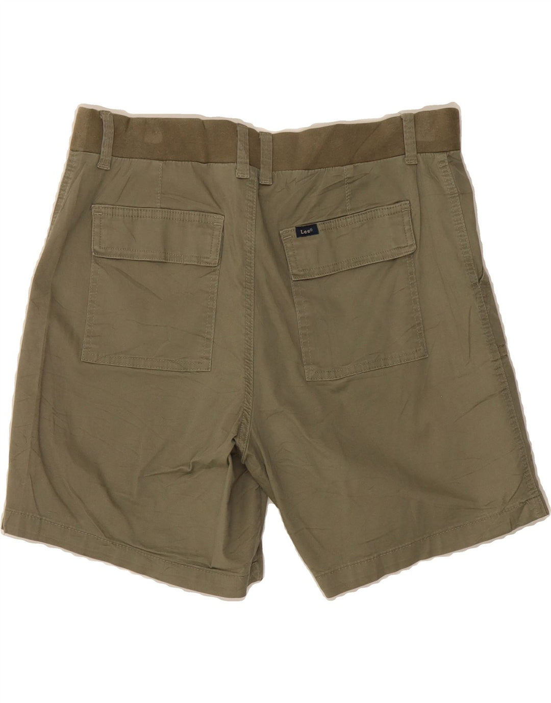 LEE Womens Regular Fit Bermuda Shorts US 12 Large W34  Green Cotton Vintage Lee and Second-Hand Lee from Messina Hembry 