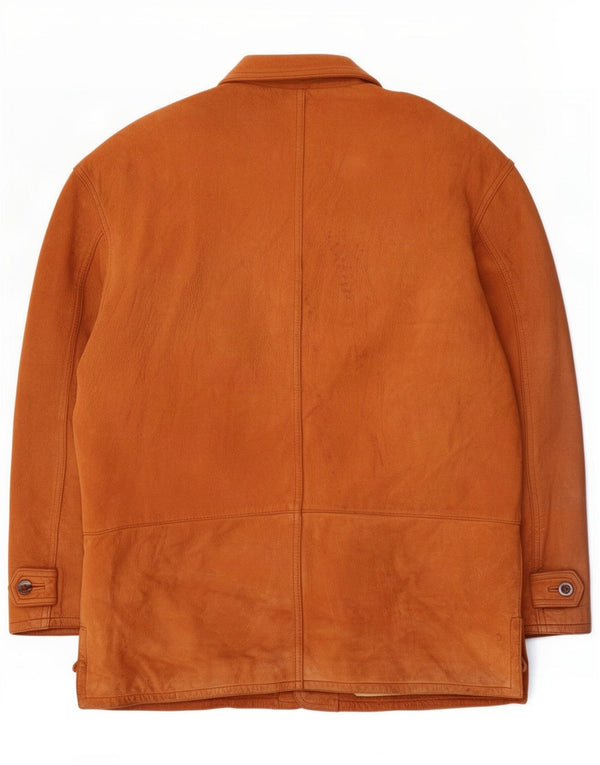 Jachetă vintage pentru bărbați din piele intoarsa UK 42 XL din piele maro