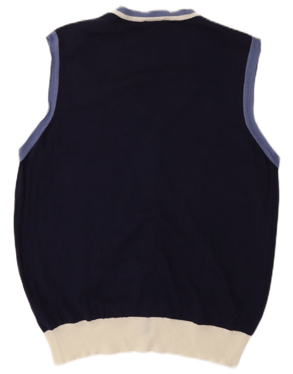 Pulover cardigan fără mâneci pentru bărbați Brooksfield, IT 54 XL, albastru bleumarin, bloc de culoare