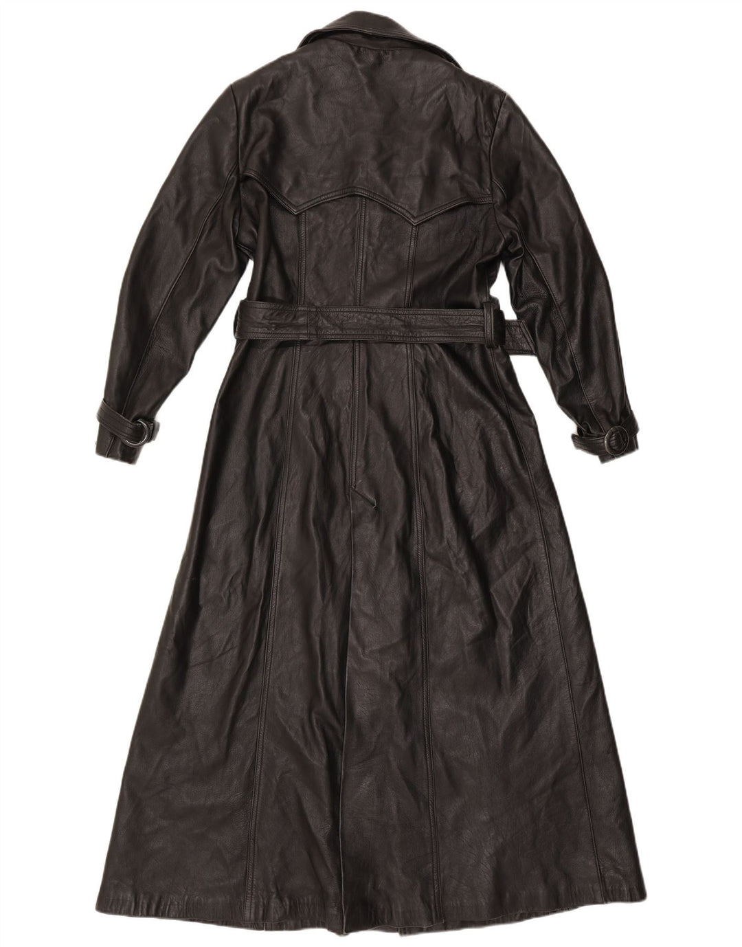 Palton de piele vintage pentru femei UK 16 mare negru