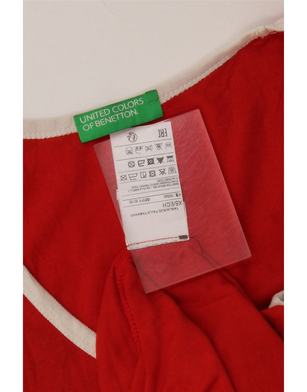 Vestă grafică pentru bărbați BENETTON XS, bumbac color bloc, roșu