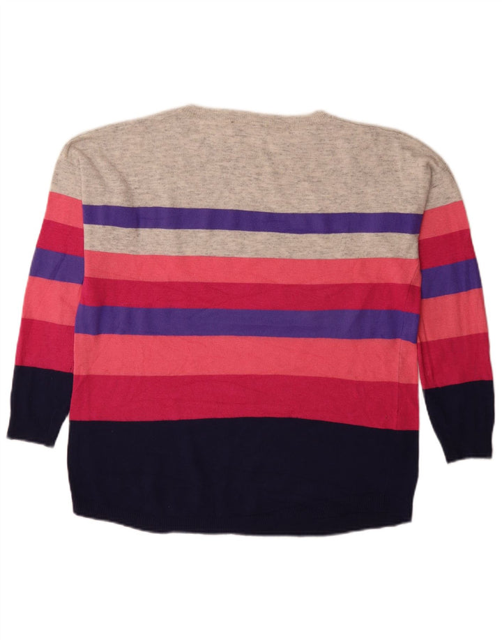 Pulover Oasis pentru femei cu gât de barcă, cu dungi mici, multicolore