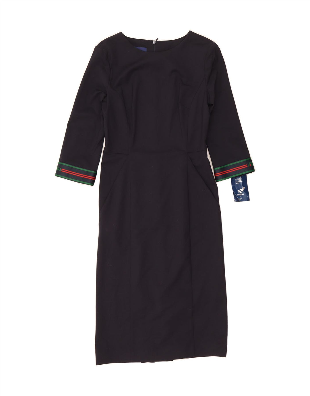 FORINT Womens 3/4 Sleeve Maxi Dress IT 40 Small Navy Blue Acetate Vintage Forint and Second-Hand Forint from Messina Hembry 