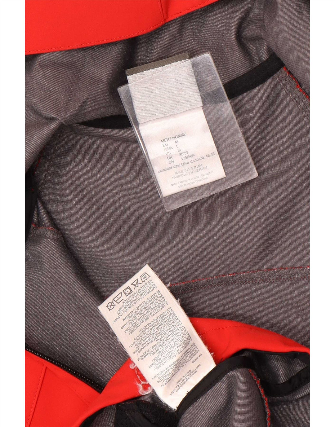Jack Wolfskin Jachetă de ploaie cu glugă pentru bărbați UK 36/38 Medium Red Colorblock