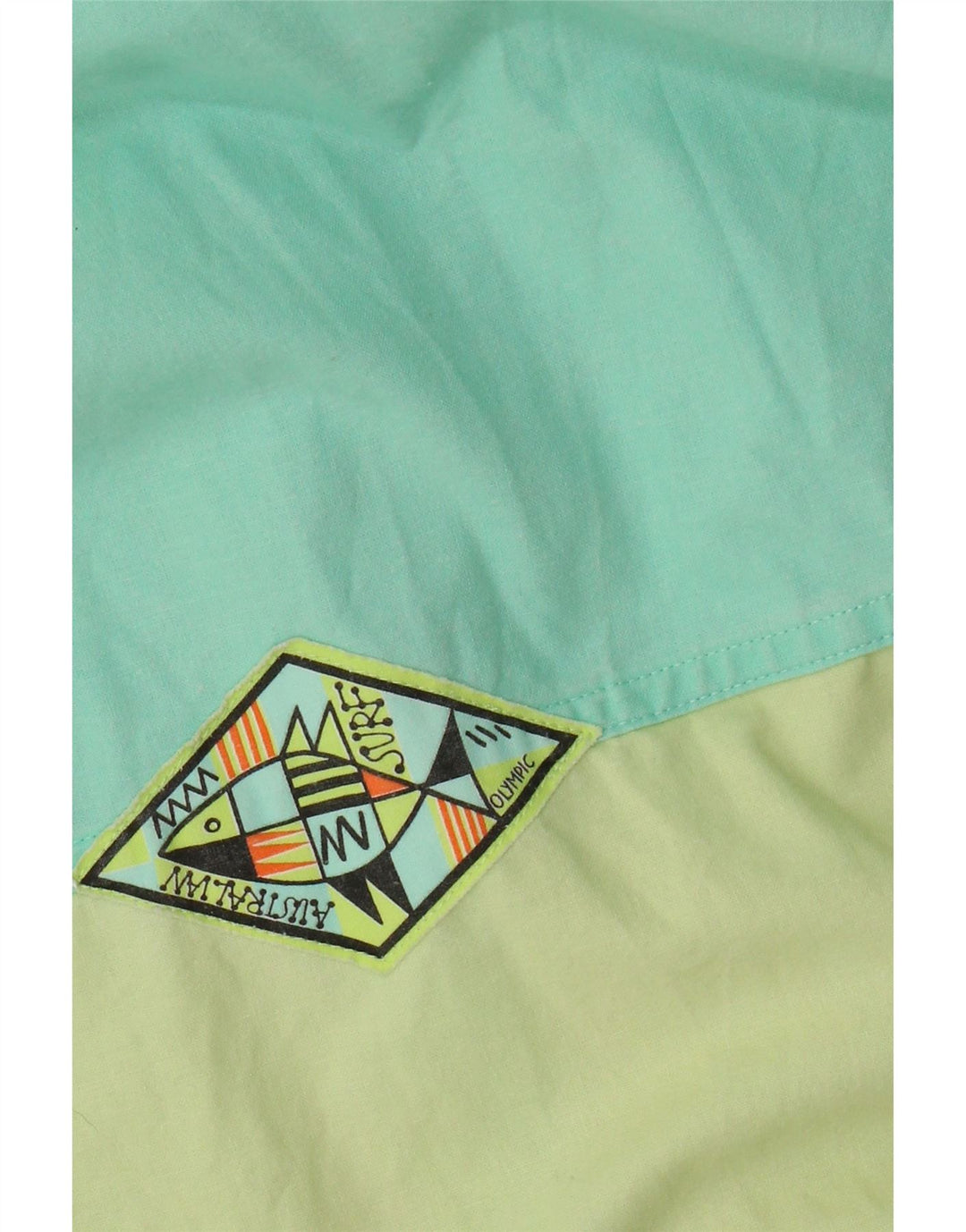 Jachetă vintage oversized windbreaker pentru femei UK 20 2XL Green Colorblock