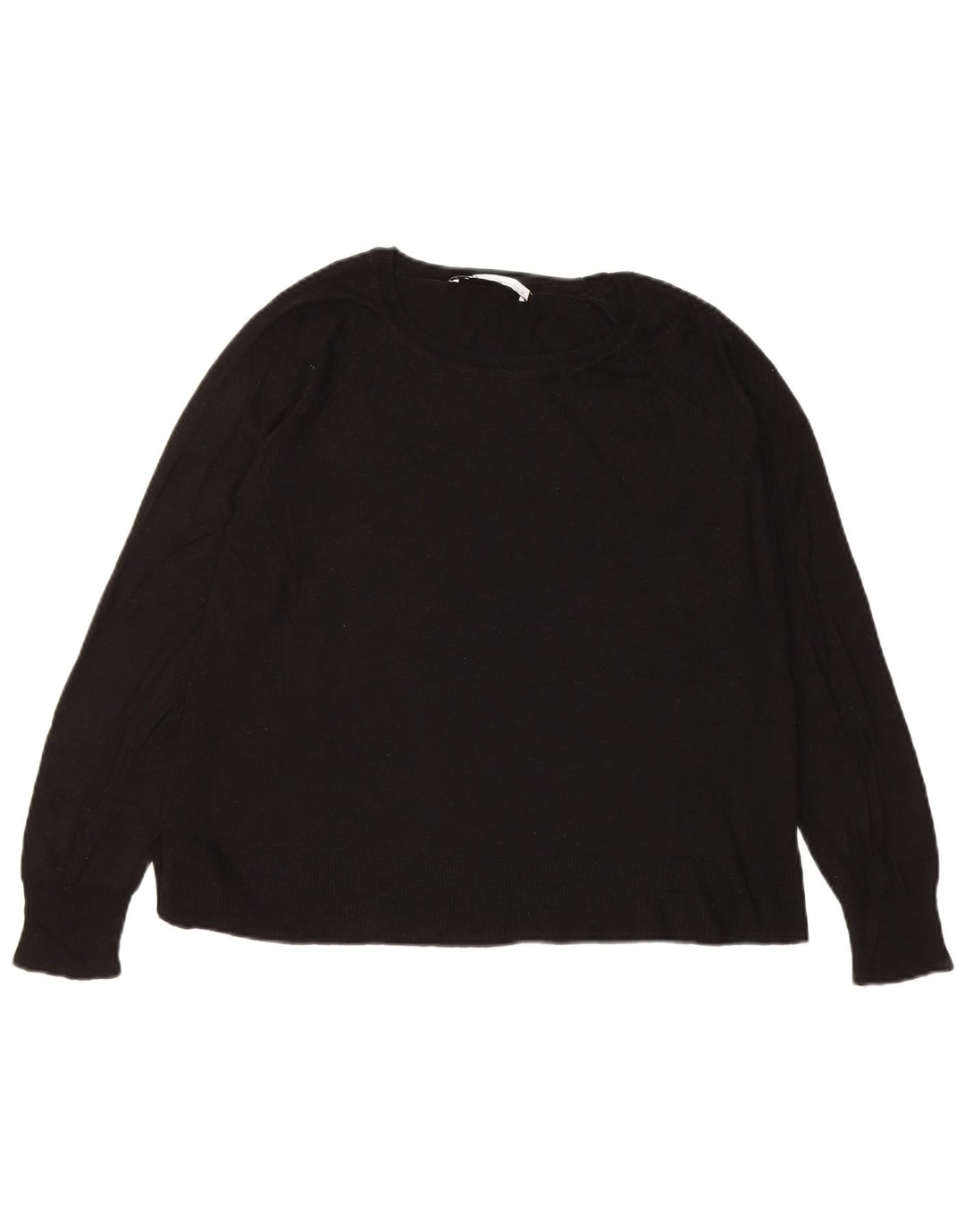 Pulover pentru femeie cu gât de barcă Zara UK 14 Medium Negru