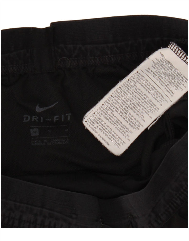 Pantaloni scurti sport NIKE Dri Fit pentru femei UK 12 Poliester mediu negru