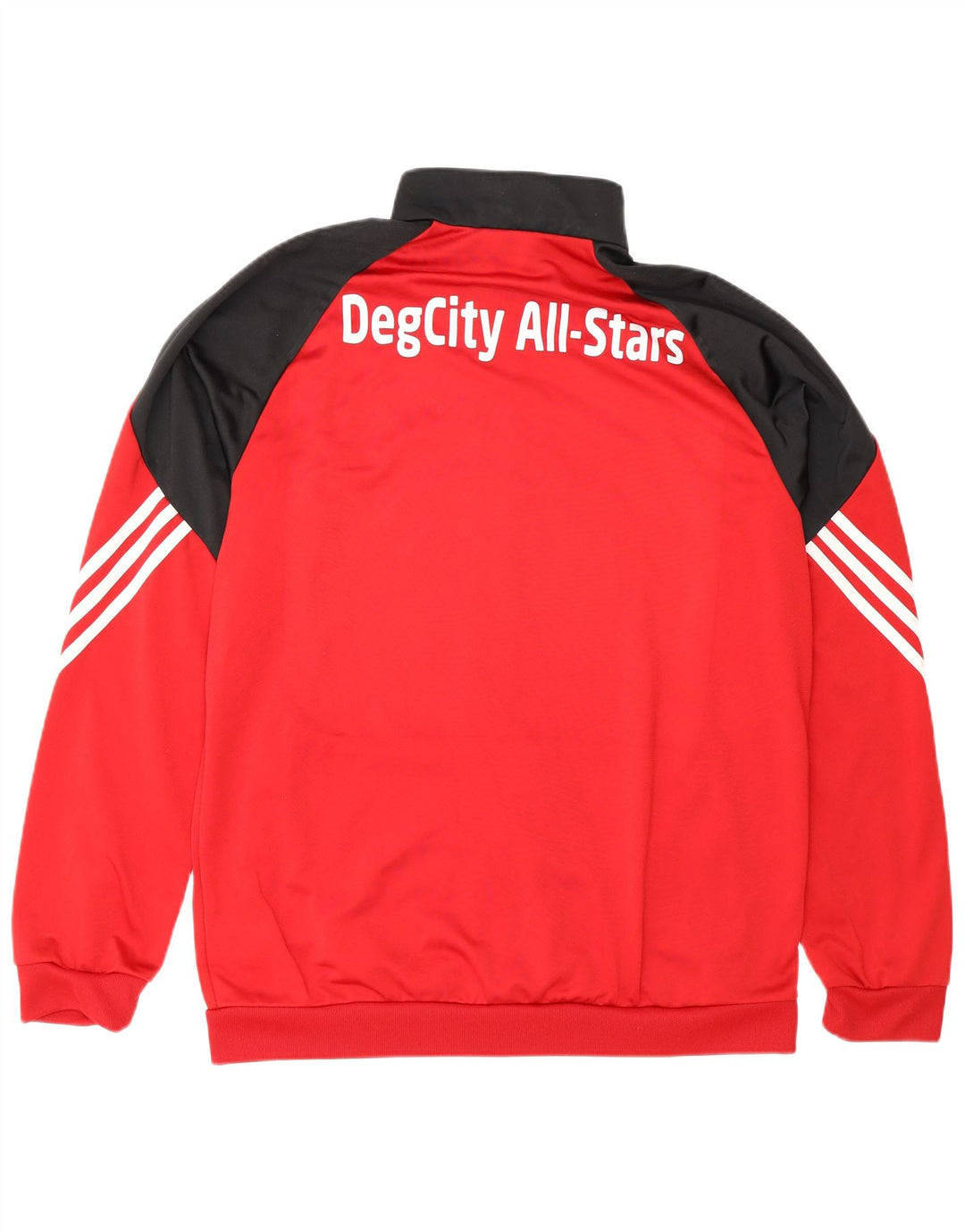 Jachetă de top pentru trening grafic Adidas pentru bărbați, mare, roșu, din poliester