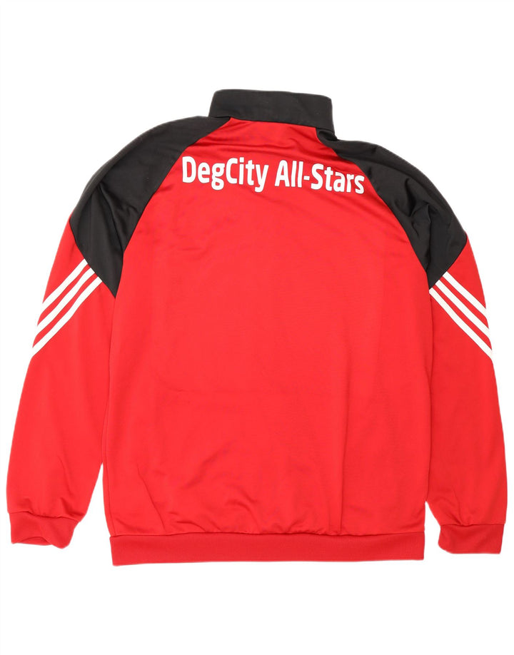 Jachetă de top pentru trening grafic Adidas pentru bărbați, mare, roșu, din poliester