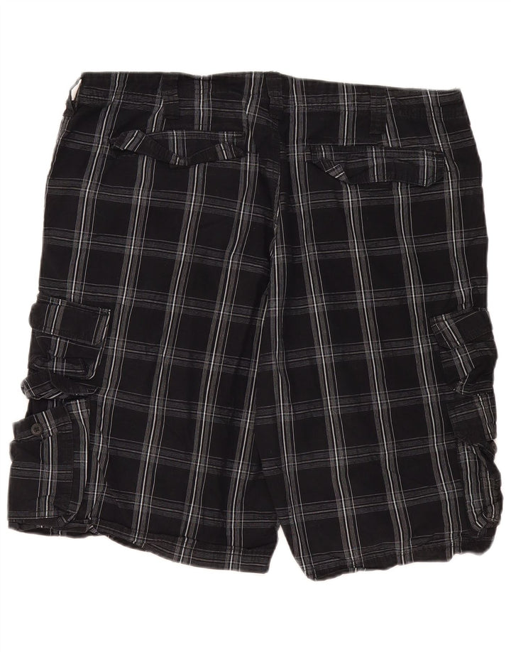 Pantaloni scurți cargo pentru bărbați Lee W40 XL, bumbac negru cu carouri