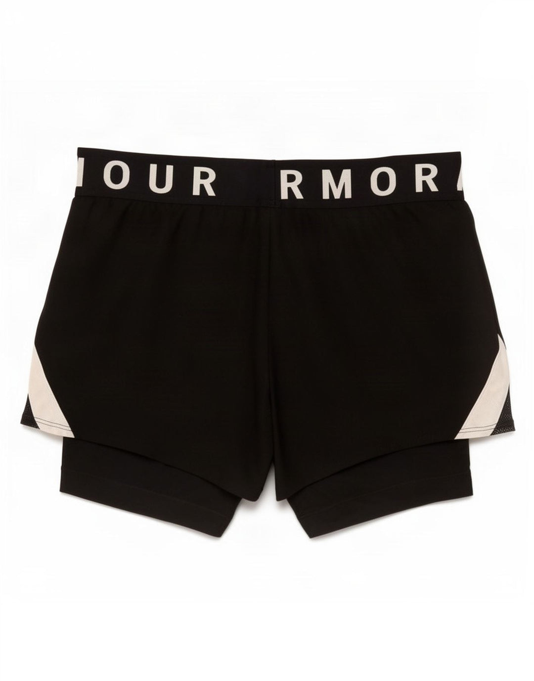 Pantaloni scurți sport grafic Under Armour pentru femei UK 14 Medium Black Poliester