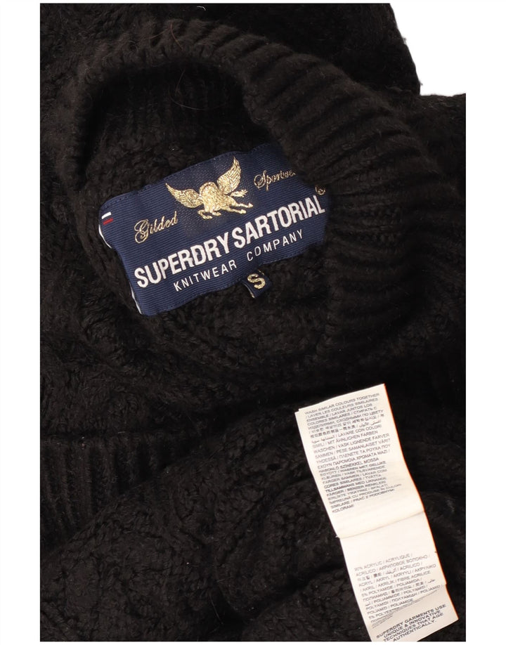 Pulover supradimensionat cu gât țestoasă Superdry pentru femei UK 10 Small Black