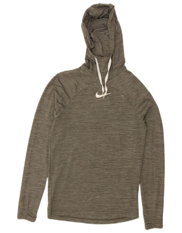 Pulover NIKE Dri Fit pentru femei UK 6 XS Poliester cu pături kaki