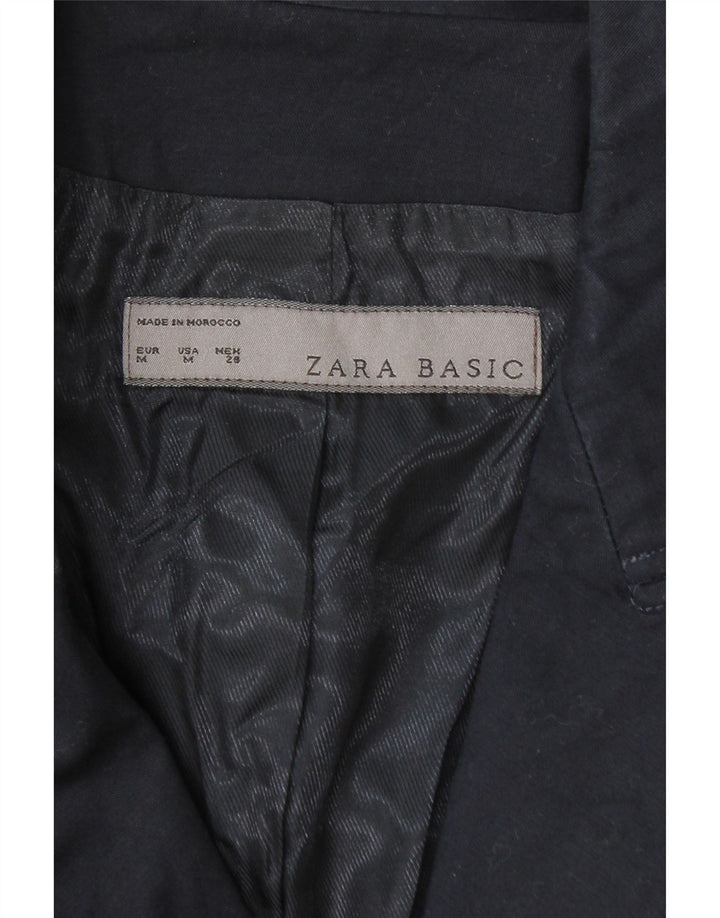 Blazer pentru femei Zara cu 1 nasture UK 12 Medium Bleumarin