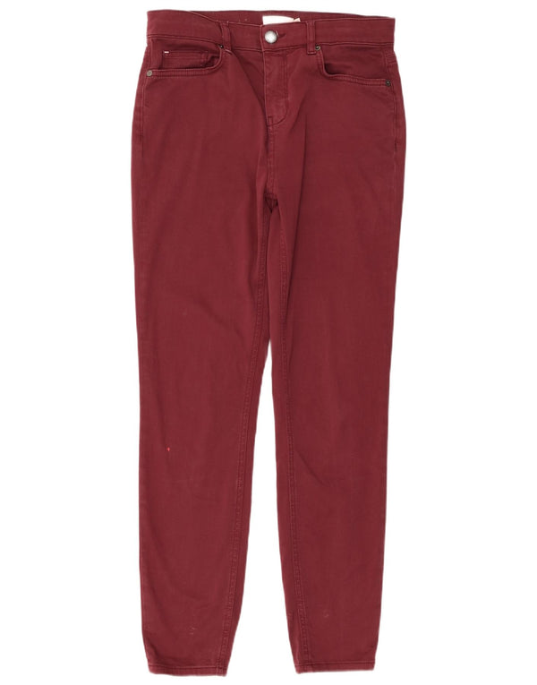 Pantaloni casual skinny Ted Baker pentru femei L28 L28 bumbac burgundy