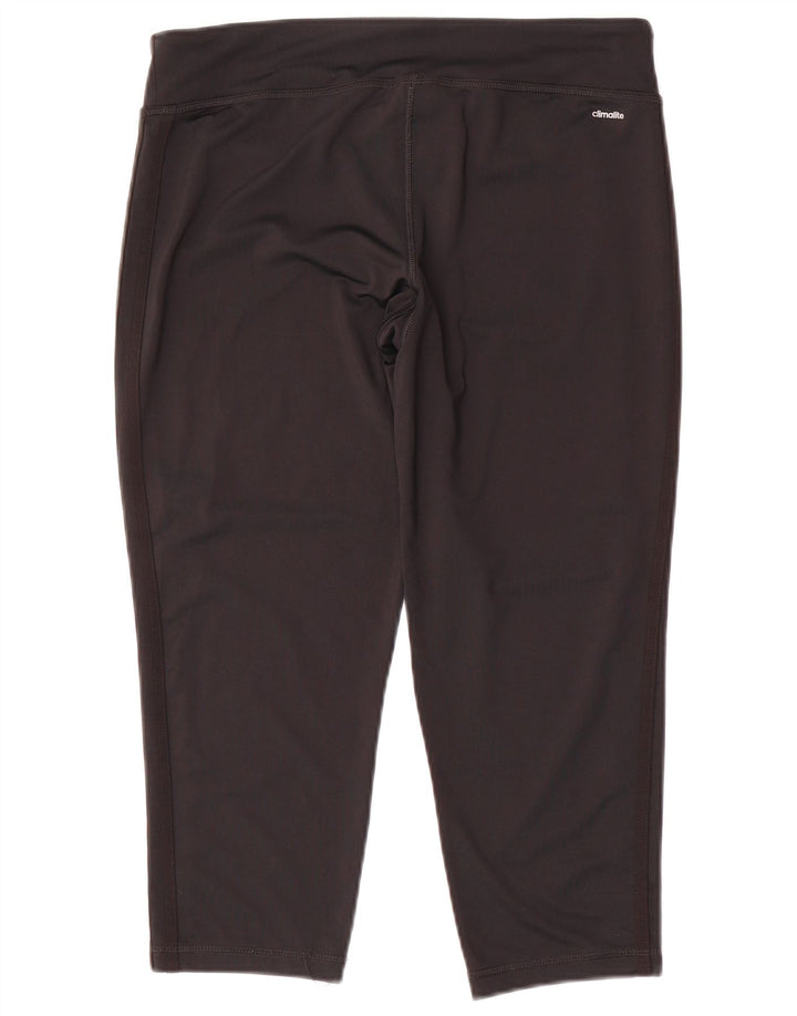 Leggings Capri Adidas pentru femei UK 16 Poliester negru mare