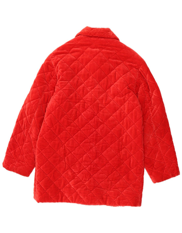 Jachetă matlasată din catifea pentru femei Husky UK 14 Medium Red