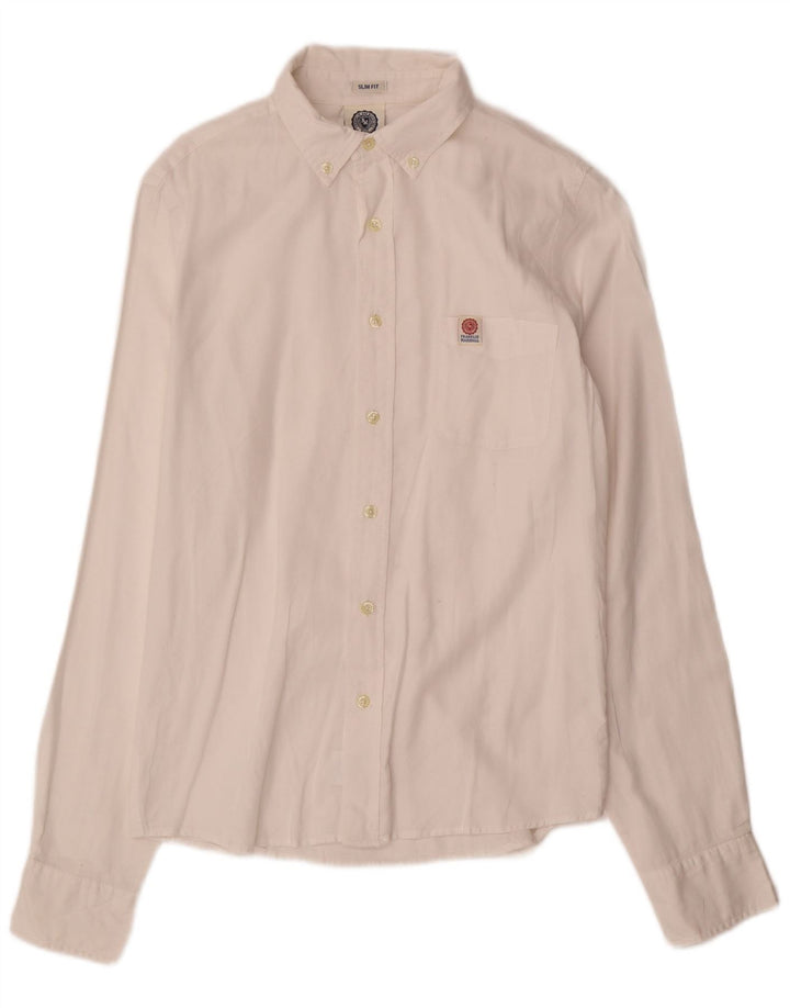 FRANKLIN MARSHALL Cămașă Slim Fit pentru bărbați, alb mediu