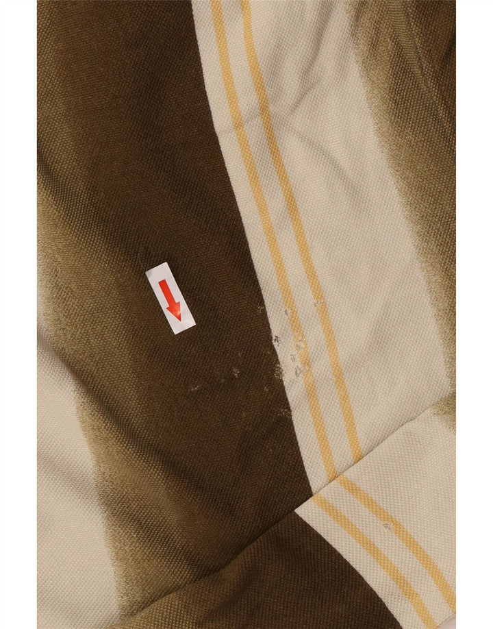 Tricou polo Sergio Tacchini pentru bărbați, bumbac cu dungi maro mediu