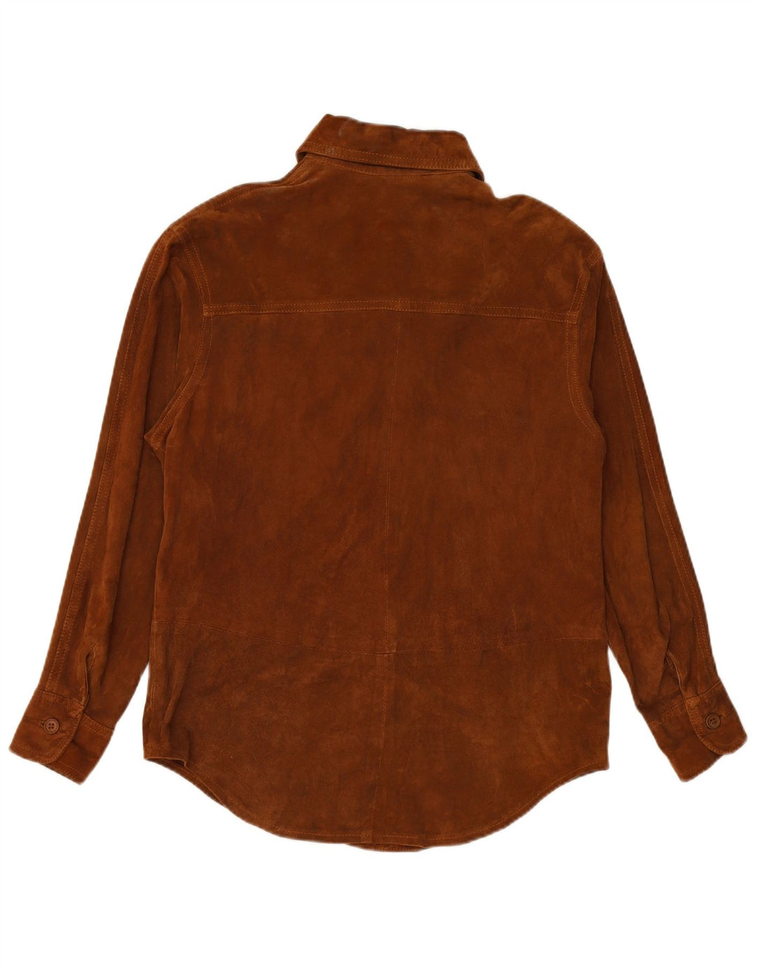 Cămașă din piele intoarsa pentru femei VINTAGE UK 16 Maro mare